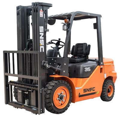 China 3 Ton 3.5 Ton 3000kg Triple Mast Diesel Forklift for Home Off Road 4X4 Rough Terrain for sale