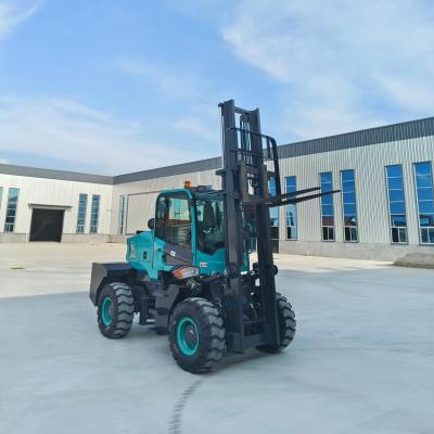 China 4x4 Diesel Engine Forklift Articulated Rough 3.5 Ton 5 Ton 7 Ton Terrain for sale