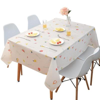 China Disposable PEVA Party Ins Wind Event No Wash Waterproof Small Oil Cotton Picnic Vintage Dining Table Floral Set Tea Table Cloth for sale