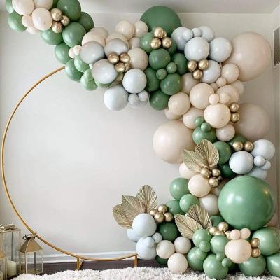 China Wholesale Valentine's Day Baby Shower Toy Happy Birthday Wedding Party Gift Decorated Retro Cocoa Olive Bean Green Latex Balloons for sale