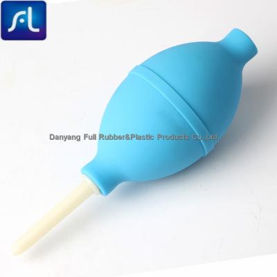 China FULI Large Outgassing Light Blue PVC  Portable Light Weight Rubber Enema Bulb for sale