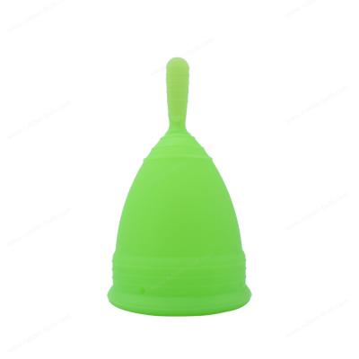 China Colorful Health Care Soft Silicone Menstrual Cup 1PC Size S L for Feminine Hygiene for sale