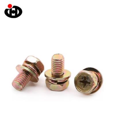 China Cheese JINGHONG Head Cross Bolts Combination Color-zinc for sale