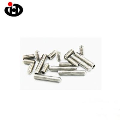 China Stainless Steel Thread Pitch 0.6mm 0.8mm 1.5mm 1.25mm 1.75mm 2mm DIN913 Stainless Steel Flat Point Socket Set Screw for sale