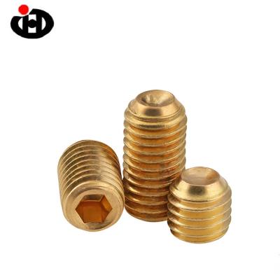 China High Quality Brass Cup Point JINGHONG Hex Socket Cup Point Adjusting Screw for sale