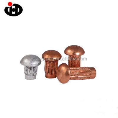 China Stainless Steel Hardware Fasteners Knurling Rivet ID Plate Red Copper Rivet for sale