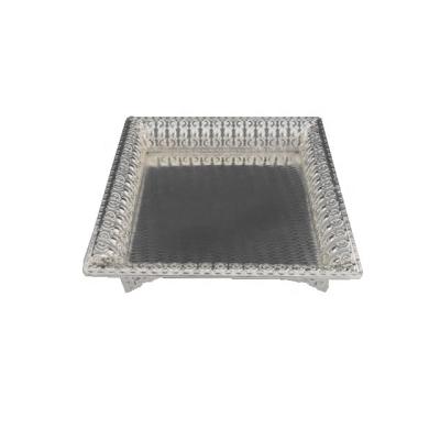 China Eco - Friendly Silver Plated Indian Home Wedding Decoration Metal Cake Serving Sweet Tray for sale