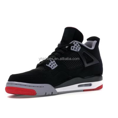 China Cushioning hot sale high quality brand AJ4 basketball shoes retro bred casual fashion men sports shoes x running sneaker for sale