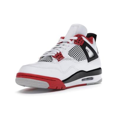 China New Arrival AJ4 Retro Fire Brand Basketball Shoes Red Comfortable Casual High Quality Sneakers Cushioning For Men for sale