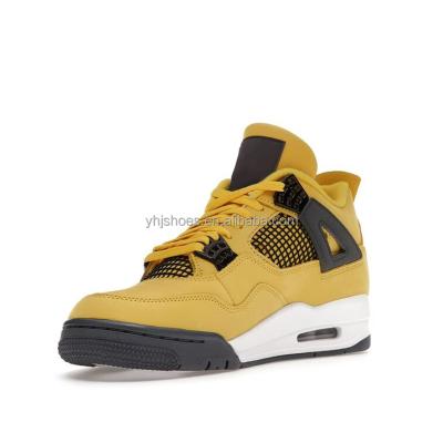 China Cushioning NEW hot sale brand sport shoes retro lightning aj4 basketball shoes sneakers casual comfortable shoes for men for sale