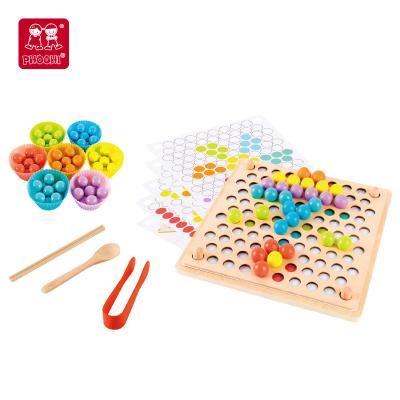 China MDF Kids Clip Beads Educational Play Game Montessori Toy Kids For Baby for sale