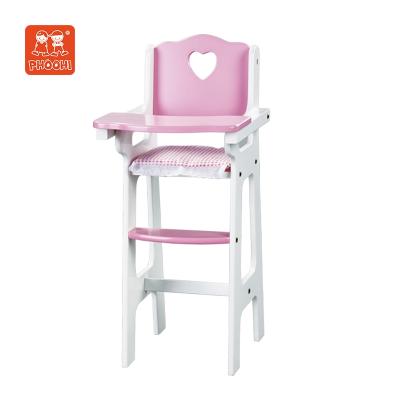 China American Wooden Wooden Toy Girl Doll Furniture Kids 18 Inch Doll Furniture Rose Doll Accessory Red Referee Chair With Pad for sale