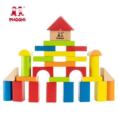 China Wholesale Kids Educational Toy Animal 30 PCS Rainbow Wooden Block Set For Baby 1+ for sale