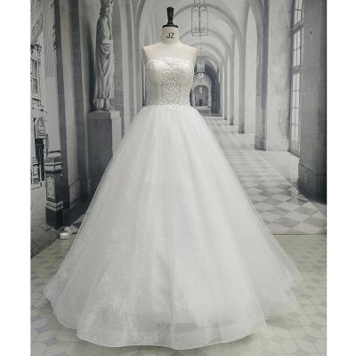 China AmL 8380 Anti-Static Wedding Celebrity Dresses Simple Bride Off The Princess Civilian Floor Length Simple Cut Shoulder Homecoming 2021 Casual Drunk for sale