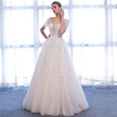 China SL167 hot sale anti-static cheap wedding dresses made in china backless plus size ball gown bridal gown long plus size vestido de noiva for sale