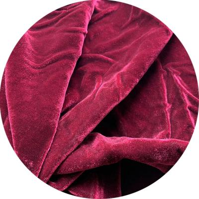 China Plain Wholesale Solid Color Dyed Soft Rayon Blend Velvet Apparel Silk Upholstery Fabric for sale