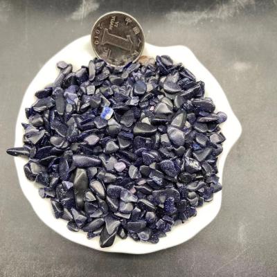 China Natural Europe Sand Ghost Gravel Stones Chips Healing Crystals Blue Crystal Stones Chips for sale