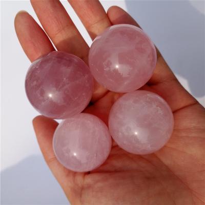 China Europe Crystal Spheres Healing Stones Craft Gifts Irregular Size Rose Quartz Ball Spheres for sale