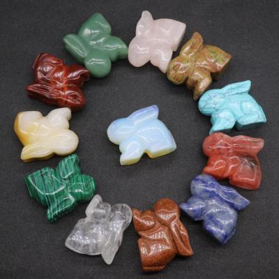 China Europe 2inch Crystal Cutouts 12pcs Per Box Crystal Gemstones Gifts Rabbits for sale