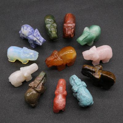 China Europe 2inch Crystal Cutouts Animals 12pcs Per Box Crystal Gemstones Gifts Elephants for sale