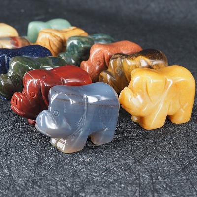 China Europe 2inch Christmas Gift Crystal Healing Stones Box Gemstones Gifts Crystal Pigs Carvings Animals 12pcs for sale