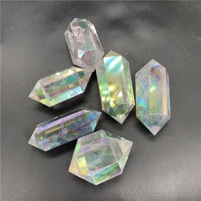 China Natural Double Points Towers Natural Quartz Gemstone Europe Gemstones Healing Stones Reiki Sets for sale