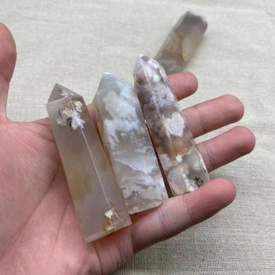 China Europe Crystal Towers Flower Agate Towers Healing Stones Craft Unique Gemstones Gifts Souvenir for sale