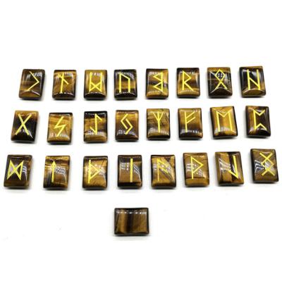 China Europe Luhn divination in runes cartomancy stone carving semi-precious stone craft decoration for sale