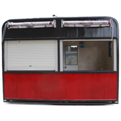 China Stainelss steel tables fully equipped taco stand mobile street bus container pizza indoor crepe cafe fast food catering kiosk for sale