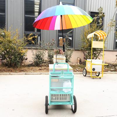 China Watering Systems Corn Cupcake Push Cart Freezer Cafe Carts Food Vending For Sale for sale