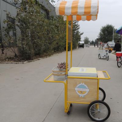 China Mobile Waters China Ice Cream Food Vending Juice Cart With Kitchen for sale