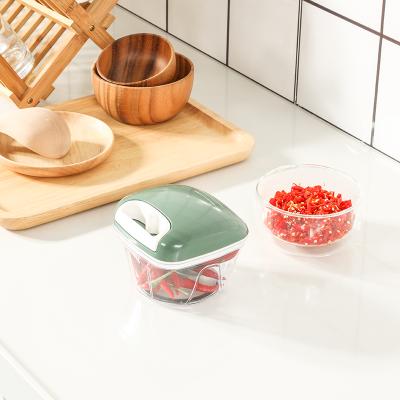 China Meat Vegetable Cutter Fruit Cutter Cleaver Slicer Container Garlic Peeler And Viable Simple Easy Food Processor Cleaver for sale