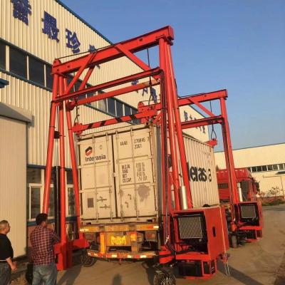 Cina Used Adjustable Height Mobile Electric Remote Control Portable Container Rubber Tyre Gantry Crane in vendita