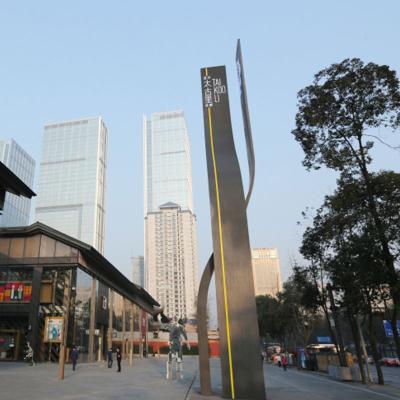 China Modern Outdoor Europe Decoration Abstract Stainless Steel Landmark Sculpture For City for sale