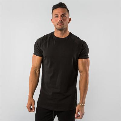 China European and American men's solid color top summer fitness short sleeve breathable T-shirt for sale