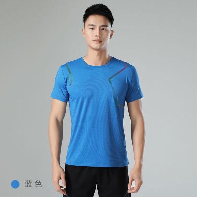 China QUICK DRY Men's Ice Drying Elastic Breathable Silk Quick Top And Comfortable Round Neck Boys Sports Short Sleeve for sale