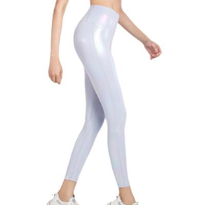 China Pants 2021 New Outwear Colorful Shiny Yoga High Waist Legging Women Gaiters for sale