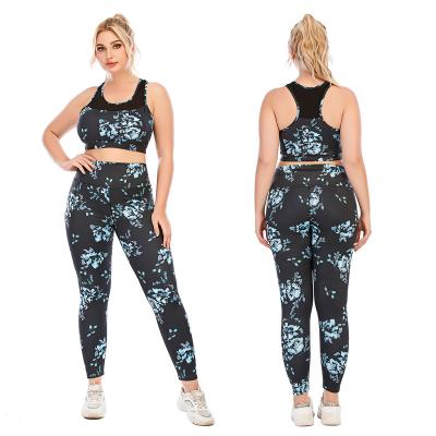 China Sexy Wear Breathable Running Women's High Print Sports Bra Fit Gym Plus Size Sports Bra And Leggings To Fat Women for sale