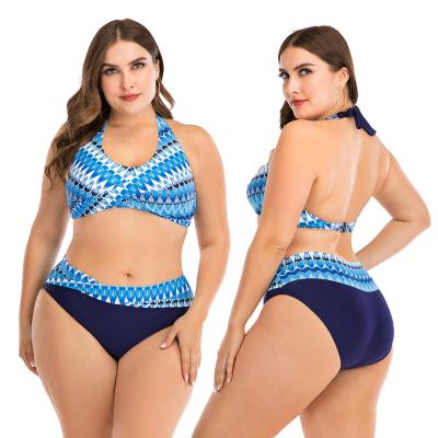 China 2022 NEW European and American fat women's big cup steel bracket steel bracket breathable SWIMSUIT SETS for sale