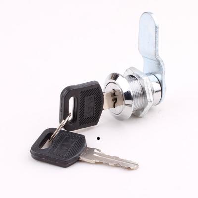 China High Quality Zinc Alloy Hardware Die Cast Chrome Plated Housing And Cylinder Fit D18 Zinc Alloy HS102 Keyed Alike/Different Furniture Cam Steel Lock for sale