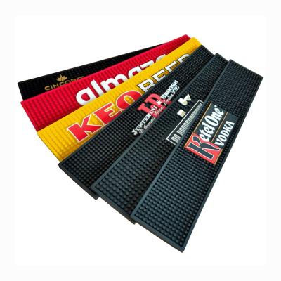 China Factory Direct Sale PVC Bar Mat Custom Logo Rubber Bar Viable Puddle Mat for sale