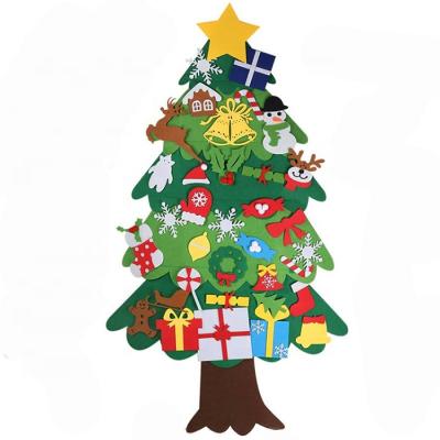 China Chirstmas Decor Wholesale Customized DIY Felt Christmas Tree Christmas Ornaments Personalized Christmas Gift for sale