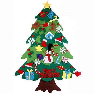 China Good Quality Chirstmas Decor New Year Gifts Christmas Ornaments DIY Felt Christmas Tree For Kids for sale