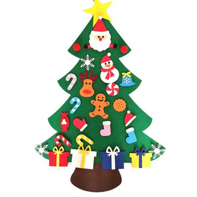 China Chirstmas Decor Factory Direct Selling Artificial DIY Felt Christmas Trees For Home Door Hanging for sale