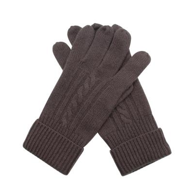 China Comfortable High Quality Knitted Glove Winter Cashmere Style Women Sheer Gloves for sale