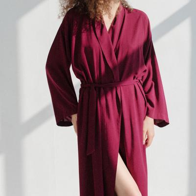 China Eco-Friendly QUICK DRY Bamboo Organic Cotton Pajamas Long Robe Women Sleepwear Bathrobe for sale