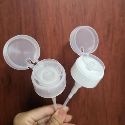 China Plastic Cosmetic Pump Head PP Plastic Pump Press Makeup Solvent Pump Head for sale