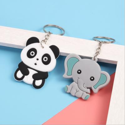 China Soft PVC Rubber Customized Three-dimensional Soft PVC Glue Keychain Advertising Panda Bag Spot Small Gift Soft Glue Pendant New Doll for sale