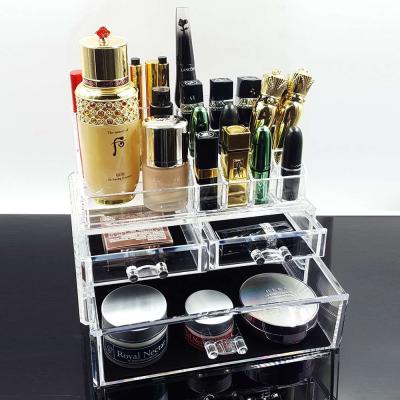 China Wholesale Modern and Luxury Large Size Table Top Combined Acrylic Cosmetic Organizer Makeup Case for sale