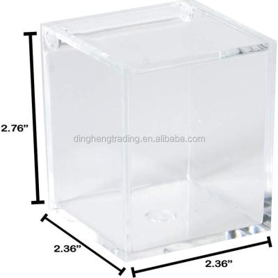 China Modern Custom Wedding Favor Clear Acrylic Plastic Candy Cookies Presentation Box With Hinged Lid for sale